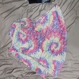 🎆 Girl's long sleeve tie dye dress
